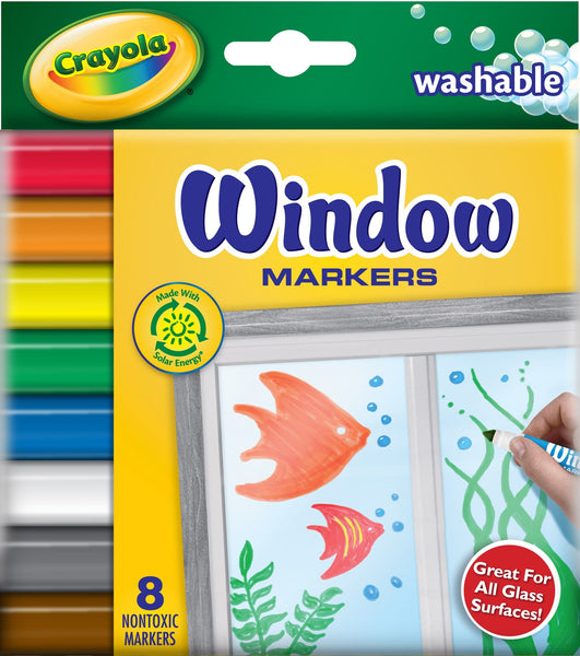 Marcadores lavables para ventanas Crayola 58-8165, 8 unidades