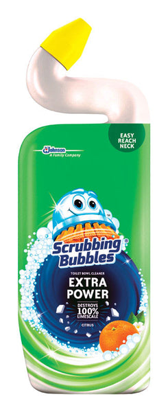 Scrubbing Bubbles Extra Power Citrus Scent Toilet Bowl Cleaner and Delimer 24 oz Gel (Pack of 6)