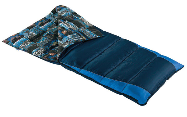 Wenzel Navy Blue Sleeping Bag 3 in. H x 38 in. W x 81 in. L 1 pk