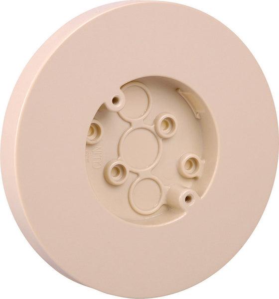 Carlon 6-1/2 in. Round Plastic 2 gang Surface Mount Box Ivory