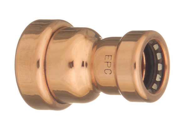 Mueller Streamline 3/4 in. Push T X 1/2 in. D Sweat Copper Reducing Coupling