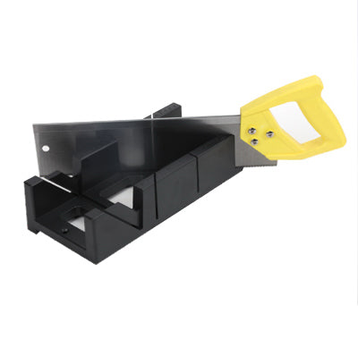 Caja de ingletes con kit de sierra trasera de 14 pulgadas, plástico, 12 pulgadas