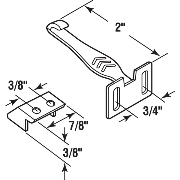 Prime Line S4462 White Child Safe Cabinet Catch With Keeper 6 Count