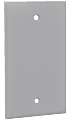 Tapa ciega rectangular resistente a la intemperie, 1 módulo, color gris