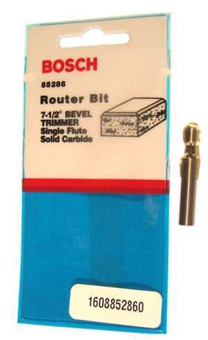 Broca de biselado de carburo sólido de 1 flauta Bosch 85286 de 7° x 1/4