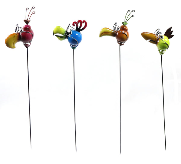 Alpine Corporation QEL168A Iron Bird Garden Stakes Assorted Styles (Pack of 18)