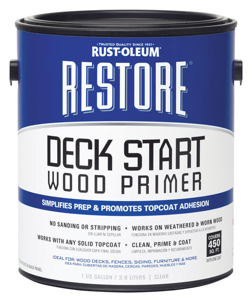 Imprimación a base de agua transparente Deck Start de Rust-Oleum, 1 galón (paquete de 2)