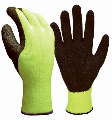 Guantes de invierno, acrílico amarillo de alta visibilidad, con protección térmica, talla grande para hombre