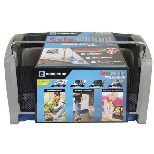 Contenedor de almacenamiento gris Crawford de 15 pulgadas de alto x 11 pulgadas de ancho