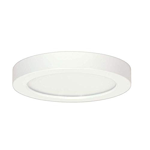 Satco 18.5 watt; 9" Flush Mount LED Fixture; 3000K; Round Shape; White Finish; 120-277 volts