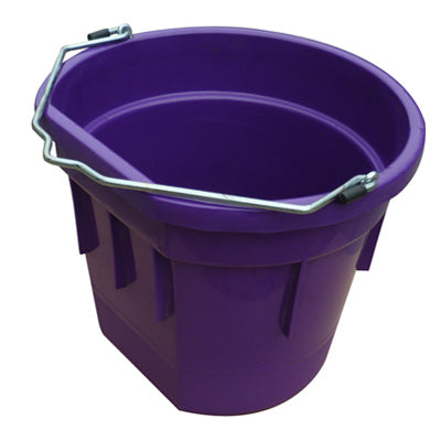 Cubo para uso general, lados planos, resina morada, 20 cuartos de galón.