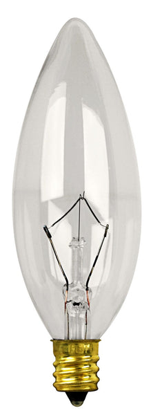 Feit Electric Bp25ctc 25 Watt Clear Straight Tip Chandelier Light Bulbs 2 Count