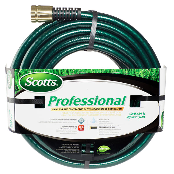 Scotts 5/8 in. Dia. x 100 ft. L Contractor Green PVC Hose (Pack of 3)
