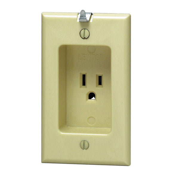 Leviton 15 amps 125 V Ivory Outlet 5-15R 1 pk