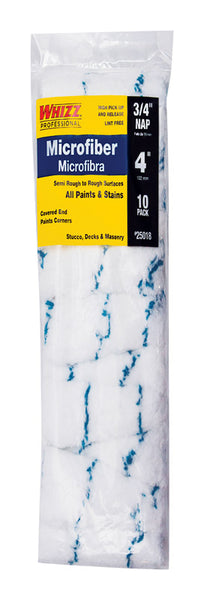 Whizz Microfiber 4 in. W X 3/4 in. Mini Paint Roller Cover 10 pk