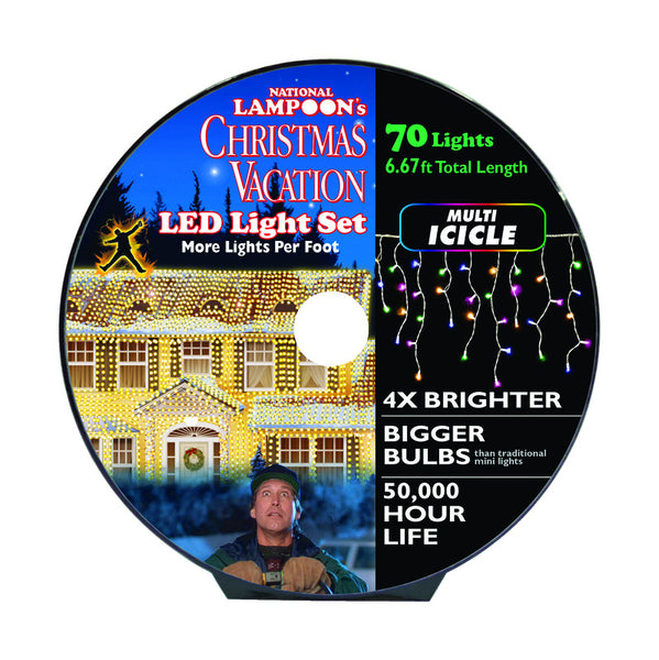 National Lampoon's LED Micro/5mm Multi-color 70 count String Christmas Lights 9.5 ft.