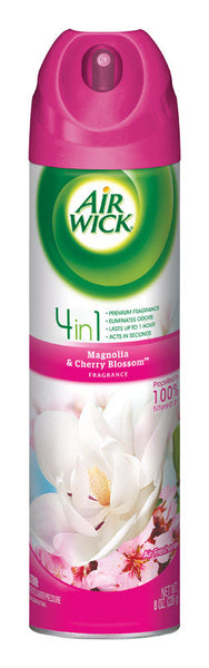 Air Wick 4in1 Magnolia and Cherry Blossom Scent Air Freshener Spray 8 oz. Liquid (Pack of 12)