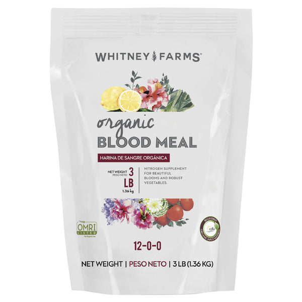 Harina de sangre Whitney Farms 12-0-0 Gránulos 3 lb.