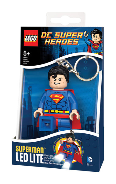 Llavero Lego de plástico negro y rojo de 2 pulgadas de diámetro con luz LED