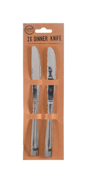 Decoris Silver Stainless Steel Dinner Knife (Pack of 24)