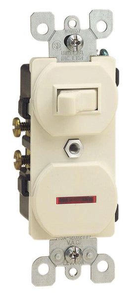 Leviton 15 amps Combination Switch Ivory 1 pk