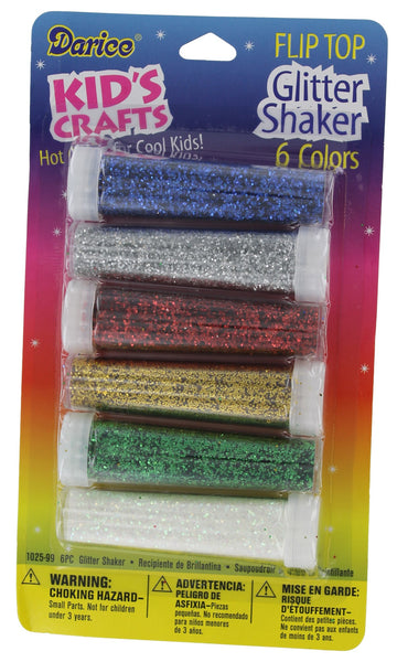 Darice 1025-99 Shake Glitter 6 colores (paquete de 6)