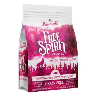 Alimento para perros sin cereales, salmón y batata, 3 libras.