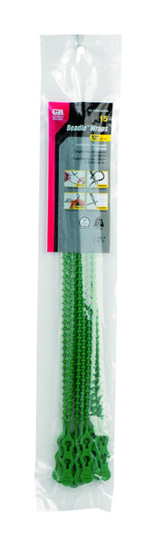 Gardner Bender 12 in. L Green Beaded Cable Tie 15 pk