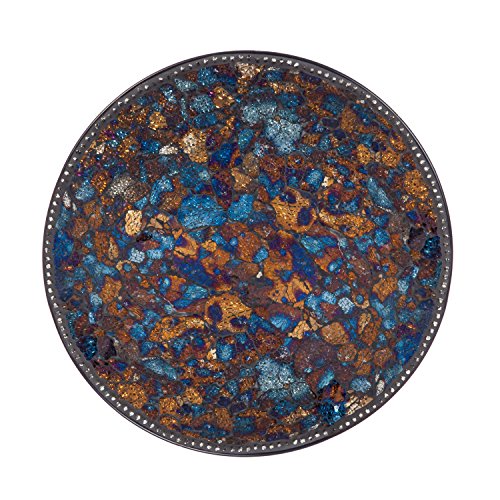 16" CRUSHED MOSAIC BIRDBATH