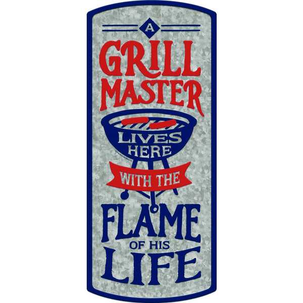 Arte de pared de metal Grill Master de Open Road Brands, paquete de 1 (paquete de 4)