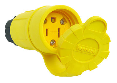 Conector hermético, amarillo, 2 polos, 15 A, 125 V