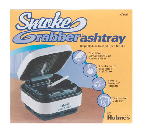 Holmes Smoke Grabber White Plastic Ashtray