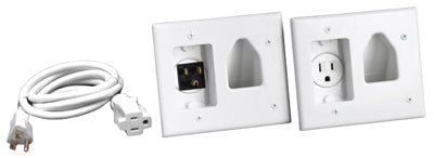 Kit de instalación de cable/cable de alimentación de pared para televisión
