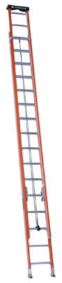 Escalera extensible de 32 pies, fibra de vidrio, tipo 1A, capacidad de carga de 300 lb