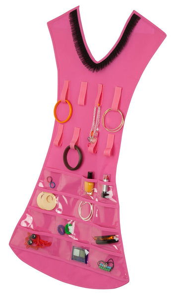 Honey Can Do SFT-03619 20" W X 34.7" H Pink Jewelry Organizer With Pockets