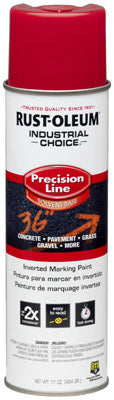 Pintura en aerosol para marcar líneas de precisión Industrial Choice, rojo de seguridad, 17 oz. invertida