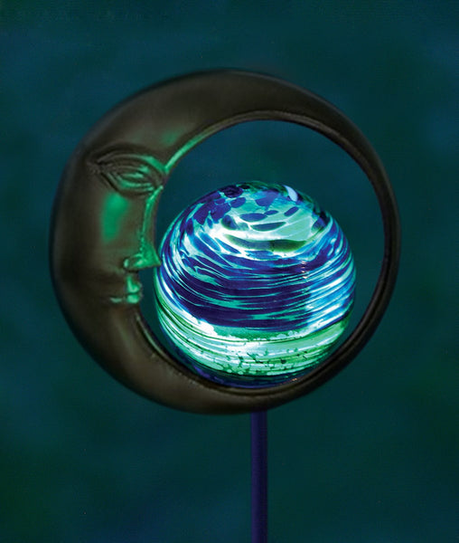 Estaca con globo que brilla en la oscuridad Illuminaries® de Echo Valley 4202 Moon Design (paquete de 4)