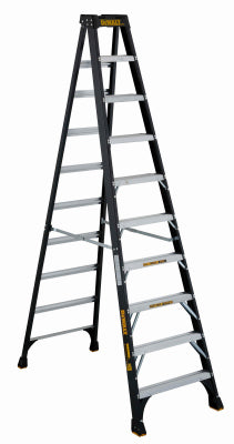Escalera de tijera, tipo 1A, fibra de vidrio, 10 pies.