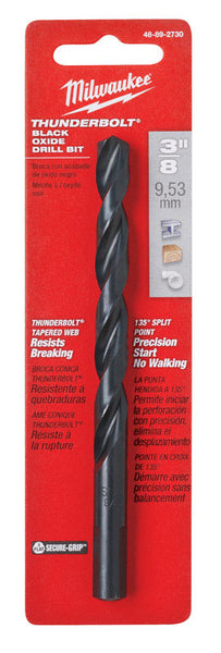 Broca Milwaukee Thunderbolt de 3/8 pulg. x 5 pulg. L, vástago de 3 caras, 1 pieza