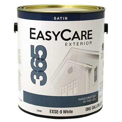 Pintura látex para exteriores 365, satinada, color blanco tintable, galón (paquete de 4)