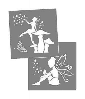 Plantilla de hadas de Americana Decor, 8 x 8 pulgadas (paquete de 3)