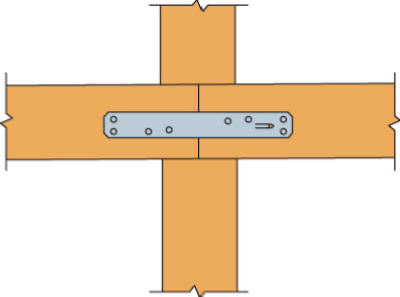 Strap Tie, 16 Ga Zinc, 1-1/4 x 9-In.