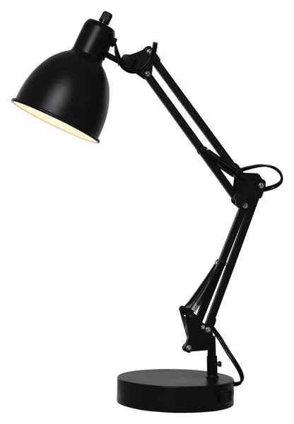 Living Accents 22-1/2 in. Matte Black Task Lamp
