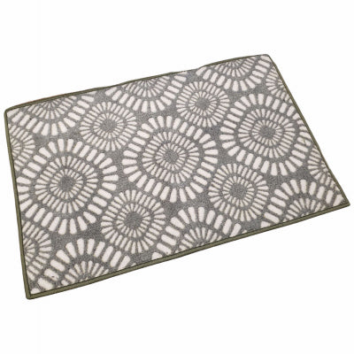 Alfombra de nailon, antideslizante, verde rombo, 24 x 36 pulgadas.