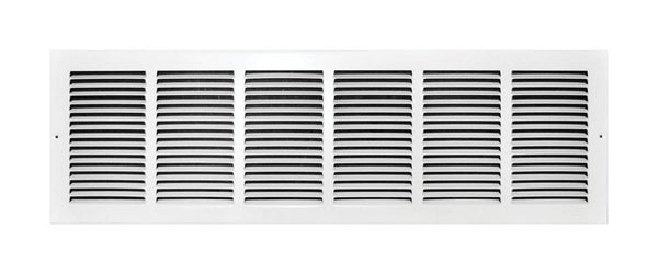 Rejilla de retorno de aire Ta Industries de 30" x 8" envuelta en plástico blanco
