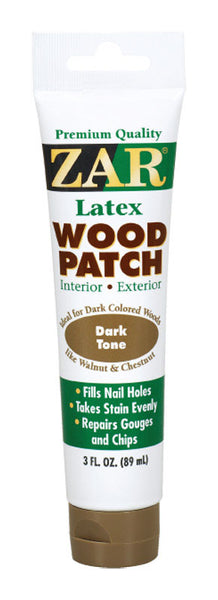 Parche para madera de látex de tono oscuro Zar WoodEpox, 3 oz.