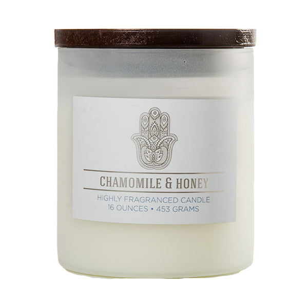 Colonial Candle White Chamomile and Honey Scent Jar Candle 4.5 in. H X 3.75 in. D 16 oz (Pack of 4)