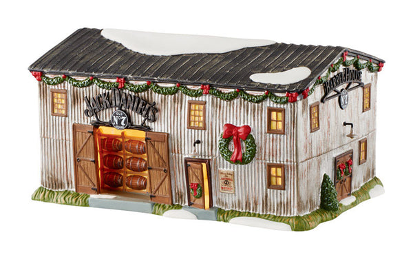 Department 56 Jack Daniels Barrel House No. 7 Village Building Multicolored Porcelain 1 each