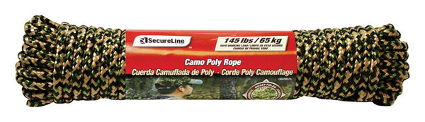 SecureLine 5/16 in. D X 75 ft. L Camouflage Diamond Braided Polypropylene Rope