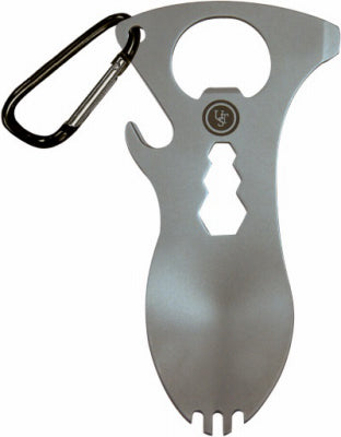 Spork Camping Multi-Tool, Silver (Pack of 4)